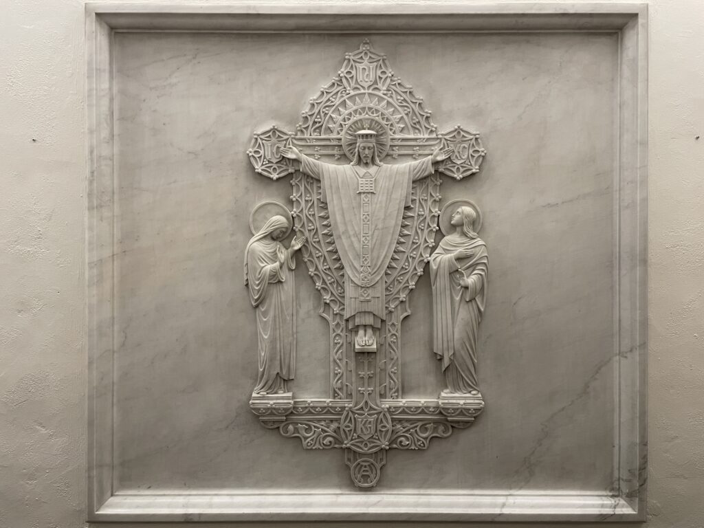 Marble relief of Christ the King